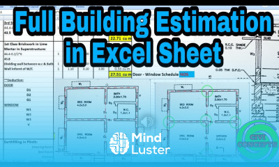 Full Building Estimation in Excel sheet Estimation House Estimation Estimation Costing 2024
