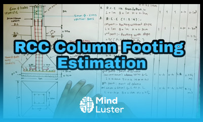 RCC Column Footing Estimation Column Footing Volume Calculation Column Footing 2024