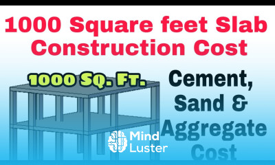 1000 Square feet house Slab Construction cost 1000 sqft House Construction Cost 2024