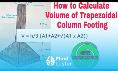 Footing Volume Calculation Trapezoidal Column Footing Concrete Quantity Concrete Volume