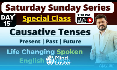 Day 15 Saturday Sunday Spoken English Course Causative Tense in English Grammar Causative Verb