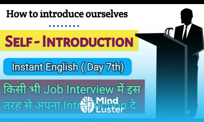 Job Interview Self introduction कैसे अपना Self introduction English में दे Give Your Best