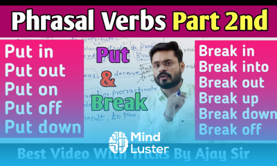 PRASAL VERBS PART 2nd Put Break in Phrasal Verbs Put in put out Break into Break out
