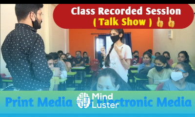 Talk Show Between Print Media Electronic Media Persona Class Recorded Conversation