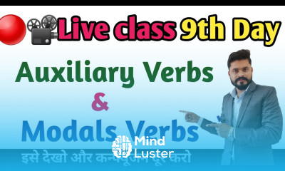 Learn Day 9th Live Class Modals Verbs - Mind Luster