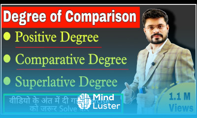 Degree of Comparison Positive Comparative Superlative Degree in English grammar Degree in Eng