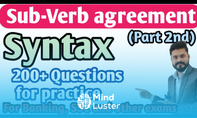 Syntax Sub Verb agreement Part 2