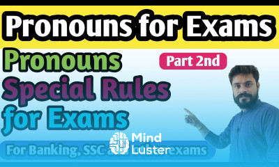 Day 10th Pronouns for SSC Banking and other Exams Pronouns in detail for Exams Pronouns in detail