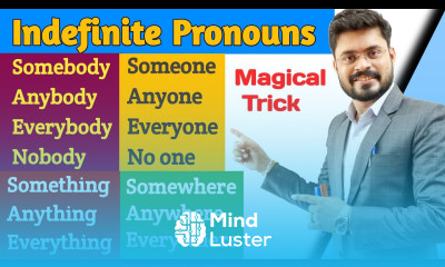 Somebody Someone Anybody Anyone Everybody Everyone Nobody Indefinite Pronouns in English