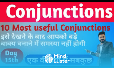 Day 15th Types of Conjunction।। 10 Basic Conjunctions with examples