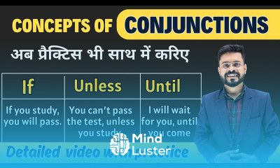 Concept of Conjunctions “If Until Unless” Explained Simply English Speaking Practice