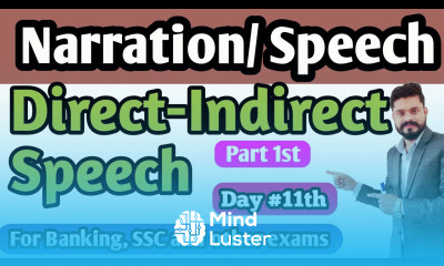 Direct Indirect Speech in English Narration in English Grammar English Narration Grammar