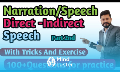 Narration Part 2nd Direct indirect Speech part 2nd