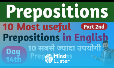 Day 14th Basic Prepositions Part 2nd Day 14th ।। Basic Prepositions in English grammar