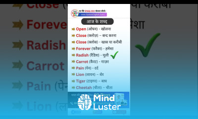 आज के शब्द Words of the Day 7 spokenenglishguru vocabularywords vocabulary