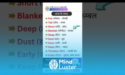 आज के शब्द Words of the Day 9