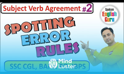 Subject Verb Agreement Part 2 ERROR DETECTION CORRECTION