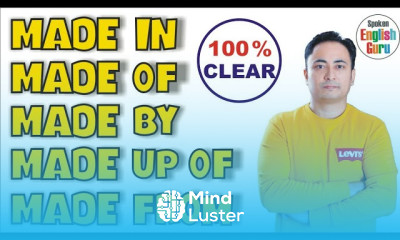 Made in Made by Made of Made up of Made from etc Basic English Grammar Sentence Structure