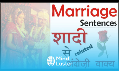 Daily Use English Sentences Marriage Related