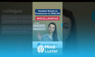 Learn English Most Difficult Words to Pronounce Colleague shorts english englishclass101