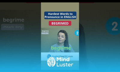 Hardest Words to Pronounce in English Begrimed shorts english englishclass101