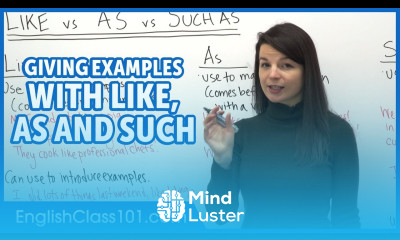 Learn LIKE AS or SUCH AS How to Give Example in English Basic English ...