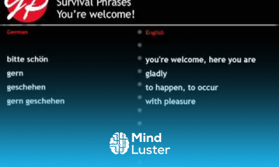 Learn German Survival phrases 2 how to say You re Welcome