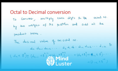 Decimal to Octal conversion Octal to Decimal Decimal Point STLD Lec 09
