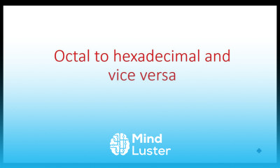 Octal to hexadecimal Conversion Decimal Point Vice Versa STLD Lec 12