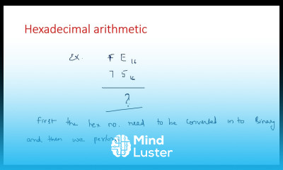 Hexadecimal arithmetic Addition Substration STLD Lec 13