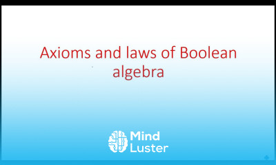 Boolean algebra Axioms and laws Part 1 2 STLD Lec 28