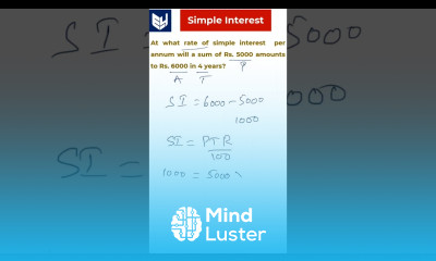 Simple Interest Example1 Aptitude