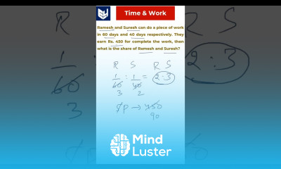 Time Work example2 Aptitude