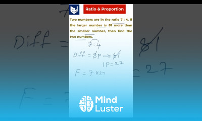 Ratio Proportion Shorts Example 2 Aptitude