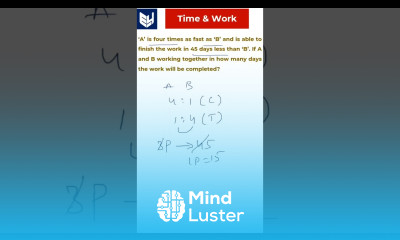 Time Work Shorts Example 3 Aptitude