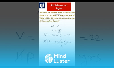 Problems on Ages Aptitude shorts Example 2
