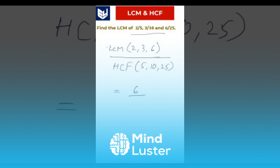 LCM HCF Ex1 Aptitude Shorts