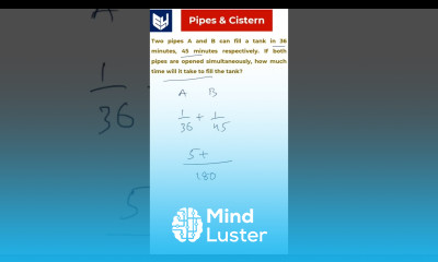 Pipes Cistern Ex1 Aptitude Shorts