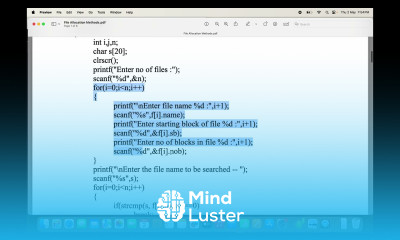 OS lab C Program to implement Sequential File Allocation Operating Systems Lab