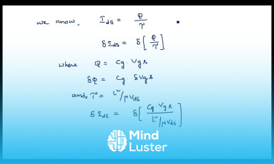 Trans conductance Output conductance VLSI Lec 14