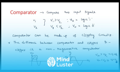 Comparator Pulse Digital Circuits Lec 33