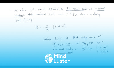 Alternators in parallel Infinite bus bar Different excitation Synchronous Machines Lec 31