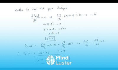 Synchronous Induction Motor Maximum mechanical power developed Synchronous Machines Lec 40