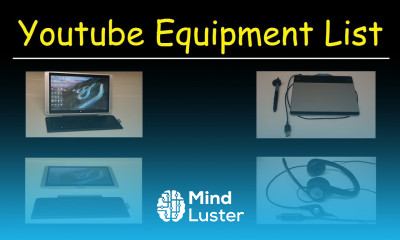 Youtube Equipment List USB Mic Intuos Wacom Tablet Drawing Video Editing Software