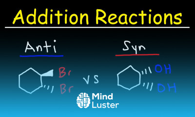 Anti Addition vs Syn Addition Alkene Reactions