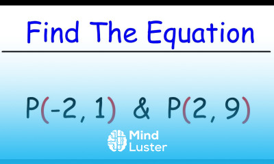 How To Find The Equation of a Line Given Two Points