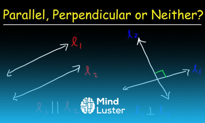 How To Tell If Two Lines Are Parallel Perpendicular or Neither