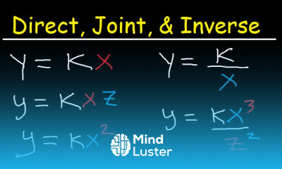Direct Inverse and Joint Variation Word Problems