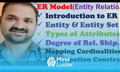 ER Model in DBMS Entity Attribute Entity Set Types of Attributes Relationship Degr
