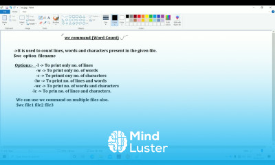 wc command word count linux unix programming Shell Scripting